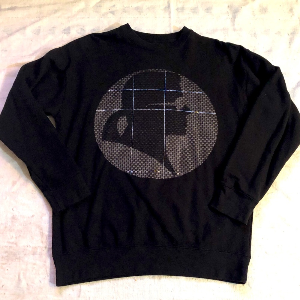 Karl Lagerfeld Silhouette Profile Sweatshirt Black